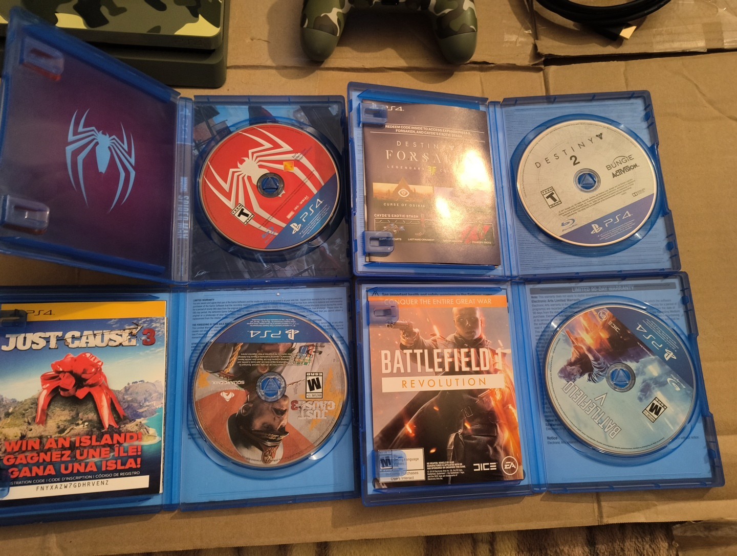 PS4 Slim Call Of Duty WW2 Camo Limited Edition In Box Lot Of 17 Games Read Des