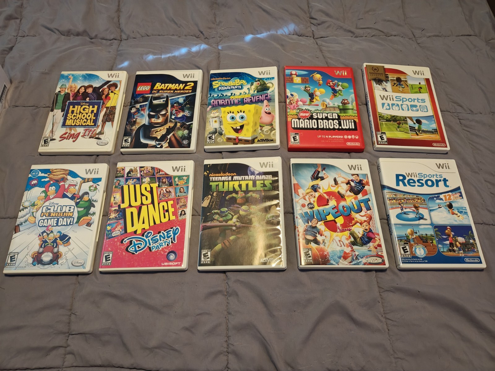 Nintendo Wii Game Console Bundle With 10 Games Complete In Box