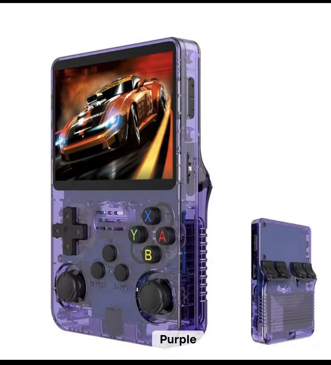 Hrx 64GB Handheld Game Console, Red, Transparent Red, Purple, Orange, Blue