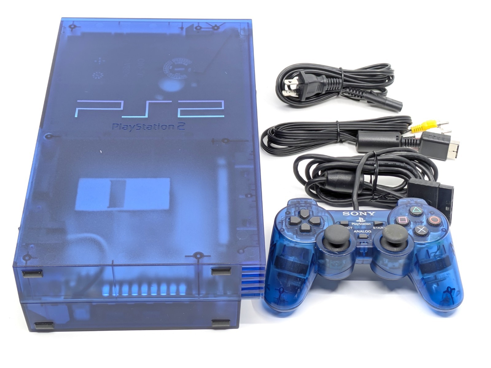 Sony PS2 PlayStation 2 SCPH-37000 Ocean Blue NTSC-J Japan Tested w/ Controller