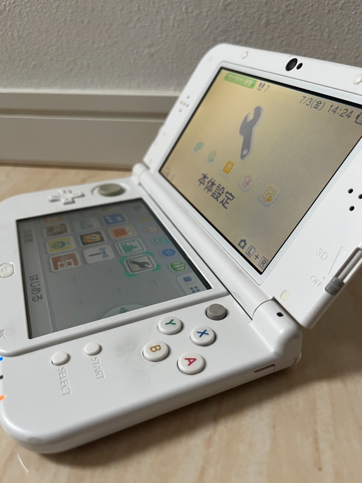 [Bottom IPS] new Nintendo 3DS XL LL Pearl White NTSC-J Japan [Excellent]