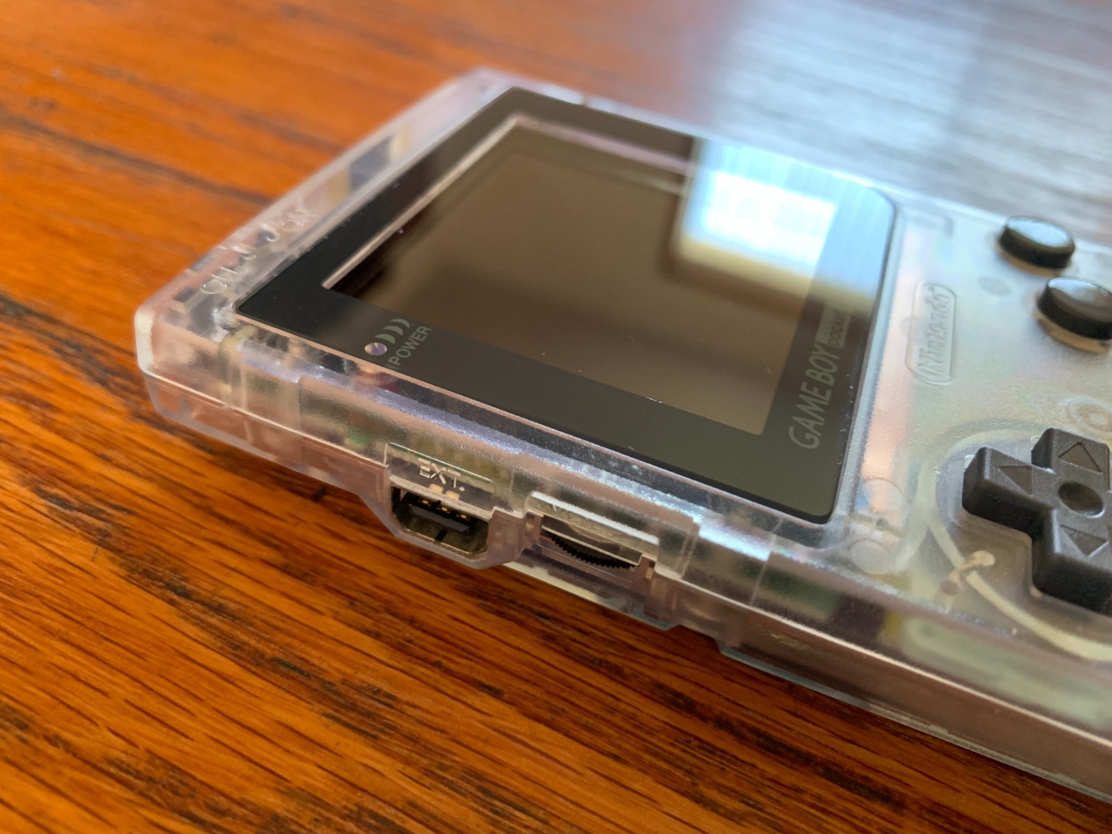 Nintendo Game Boy Pocket clear console system OSD IPS backlit screen yellow pcb