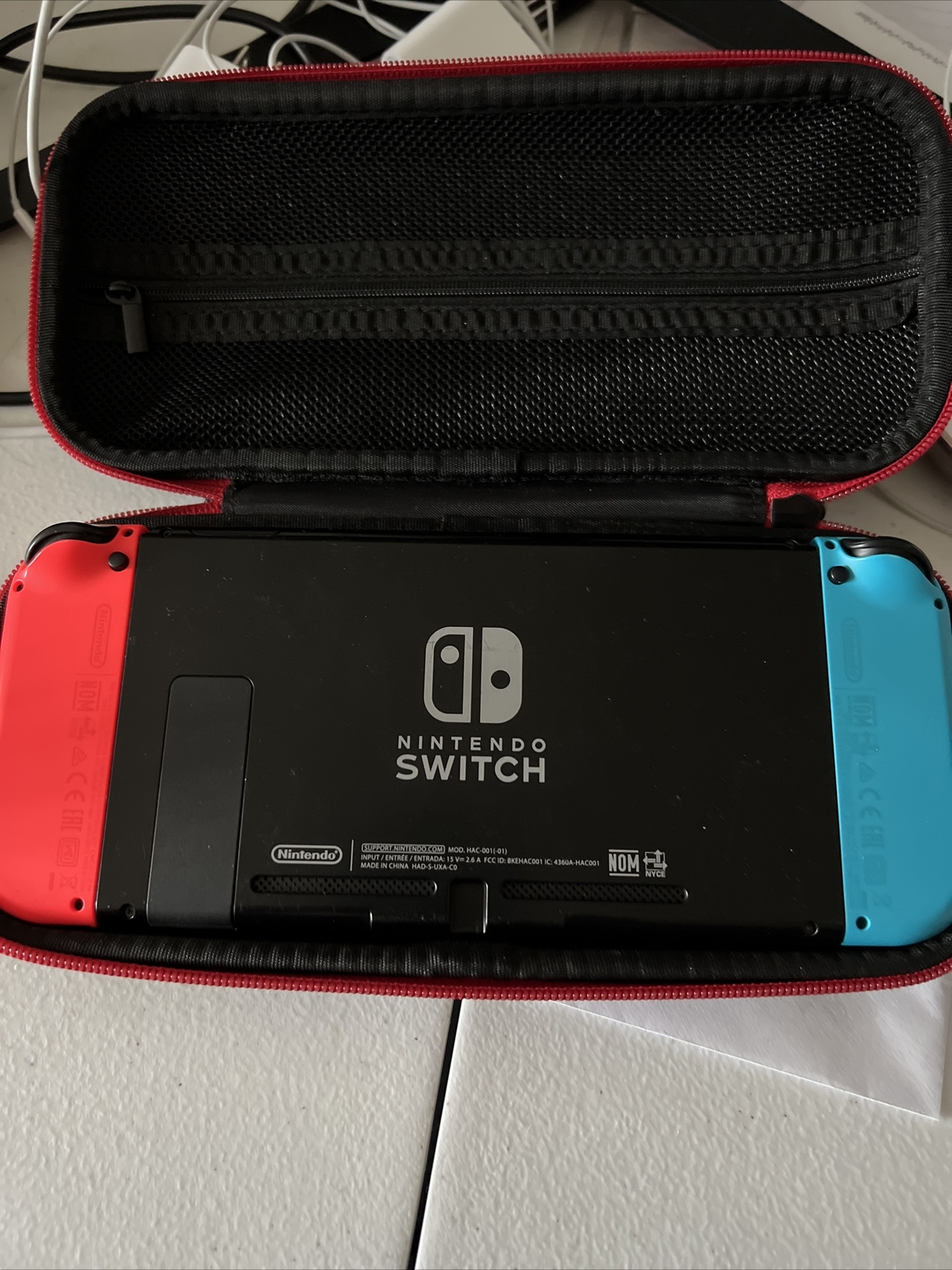 Nintendo Switch 32GB Gray Console with Neon Red and Neon Blue Joy-Con