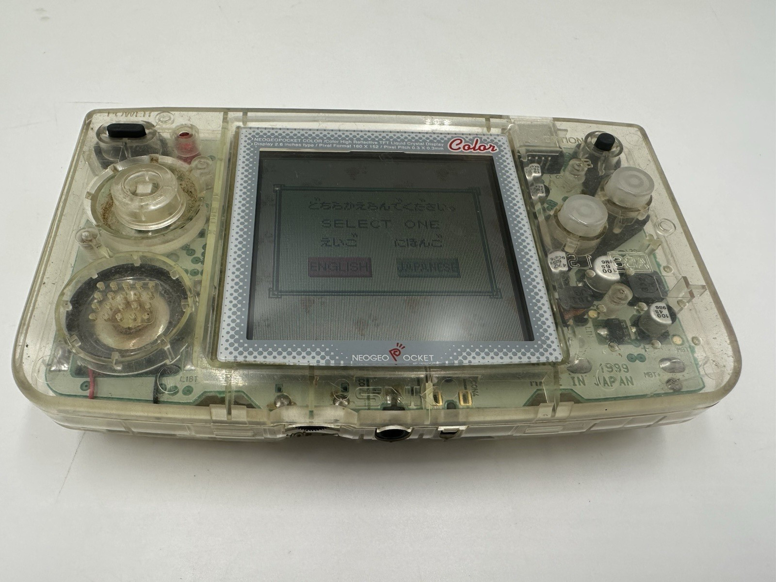 Neo Geo Pocket Color SNK Console Crystal Clear