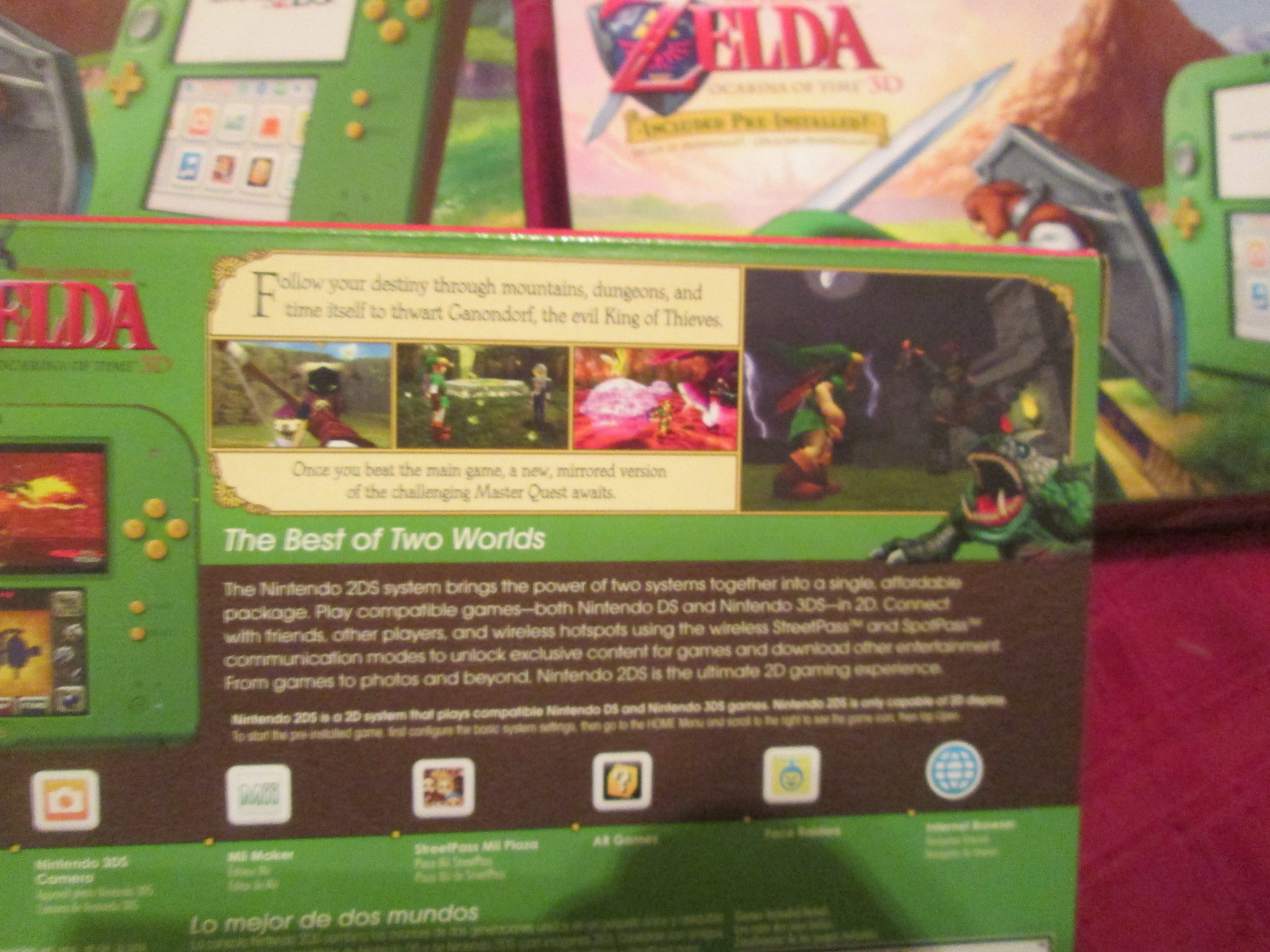 Nintendo 2DS CONSOLE Link Edition The Legend of Zelda Ocarina Time 3D NEW