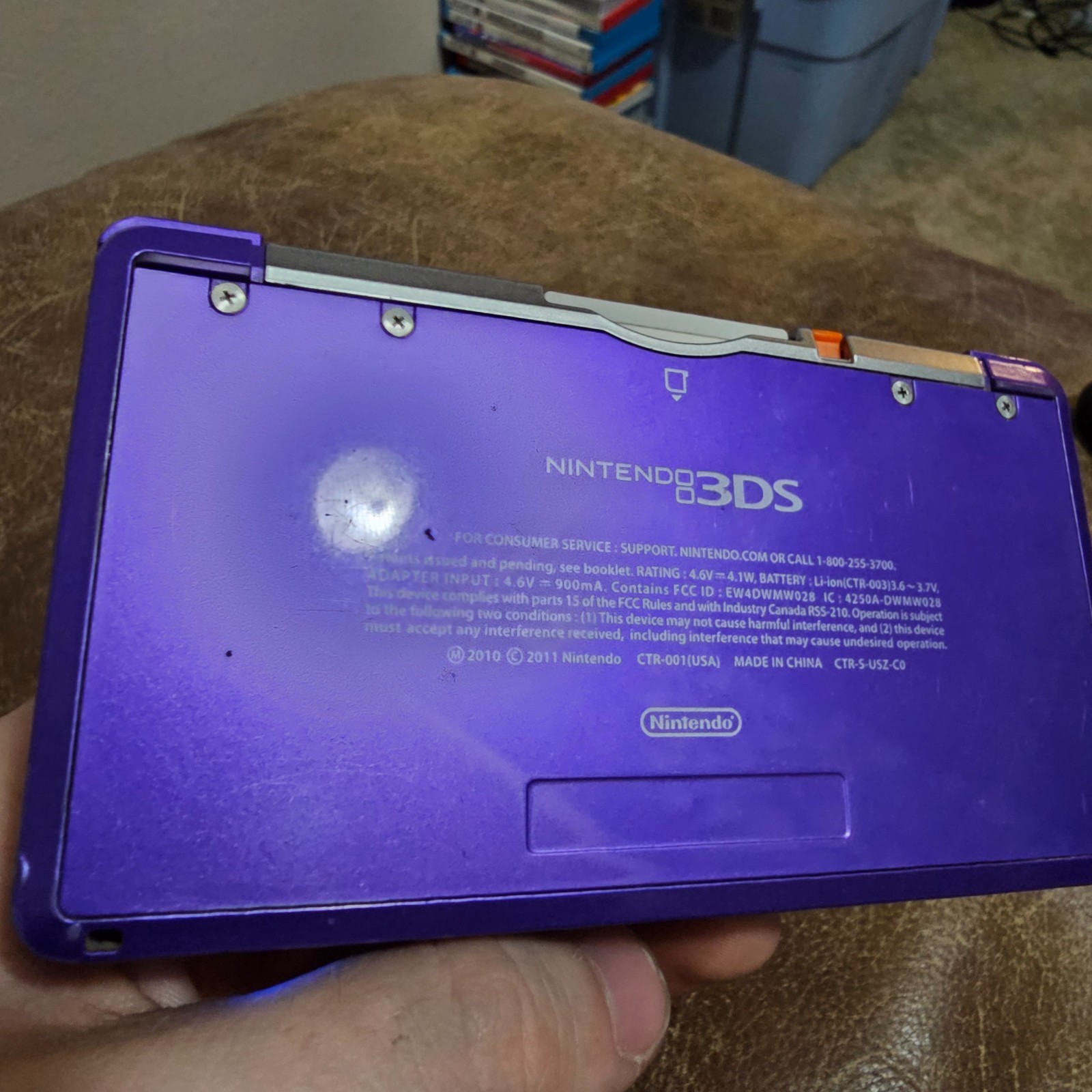 Nintendo 3DS Midnight Purple Portable Gaming Console