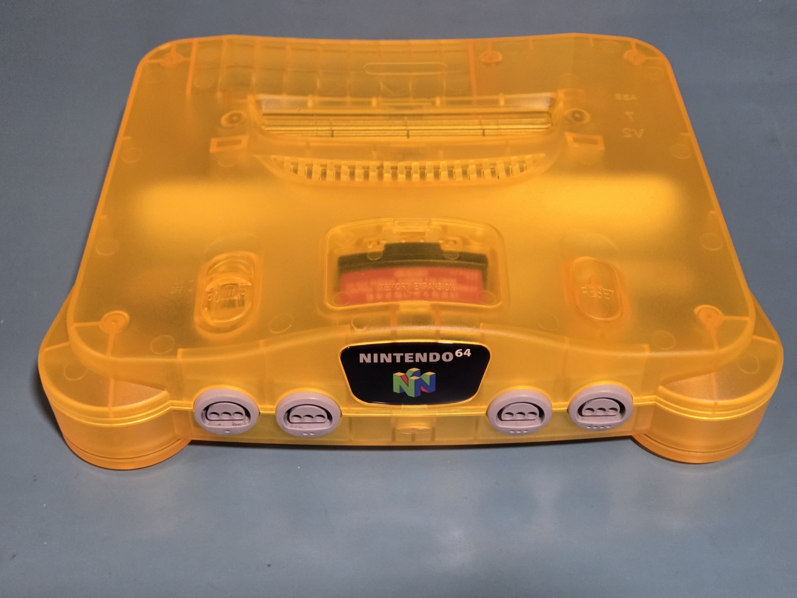 Nintendo 64 N64 Console Orange Reshell Tested Working