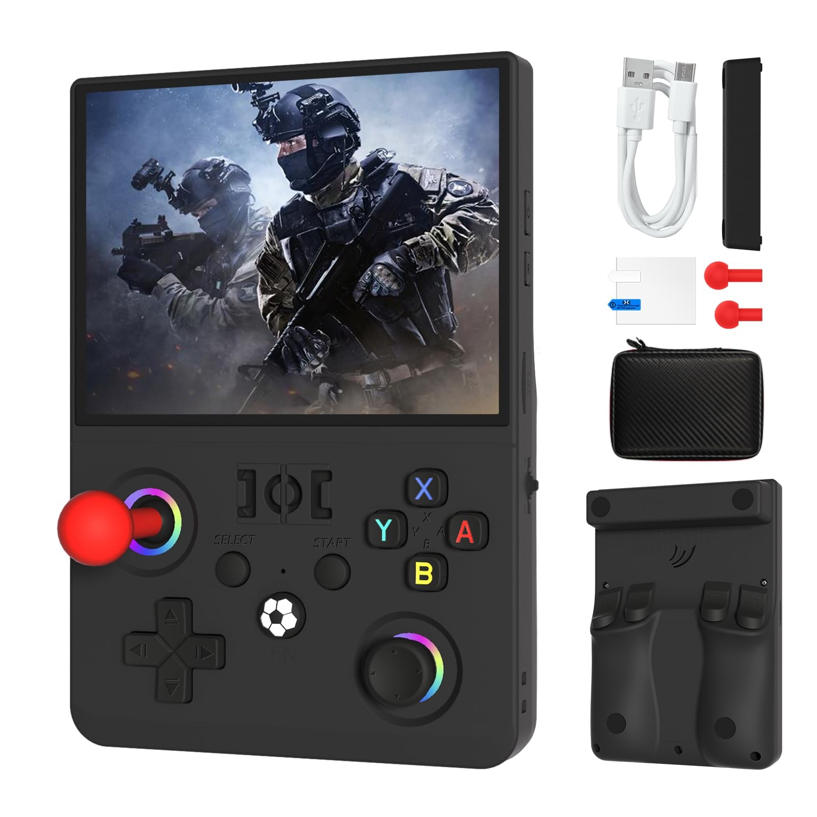 Newest R36MAX Ⅱ 4.5 Inch Retro Handheld Game Console,1024×768 IPS HD Screen,1…