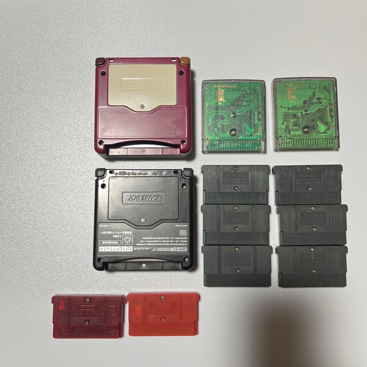 Nintendo Game Boy Advance SP Pokemon Bundle FireRed Ruby Zelda 2 Consoles
