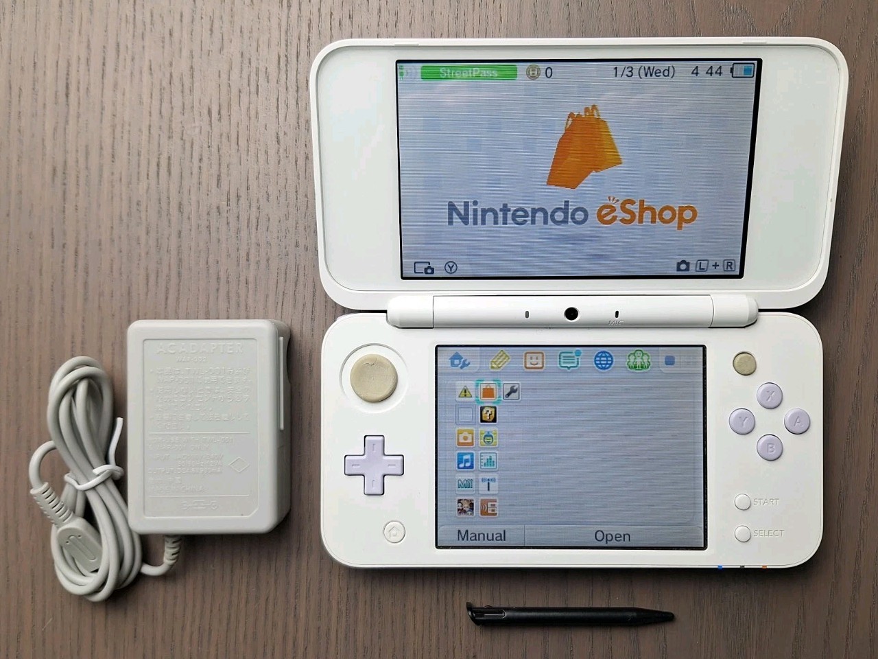 New Nintendo 2DS XL White Lavender | Charger + 32GB SD Card | Region Free USA