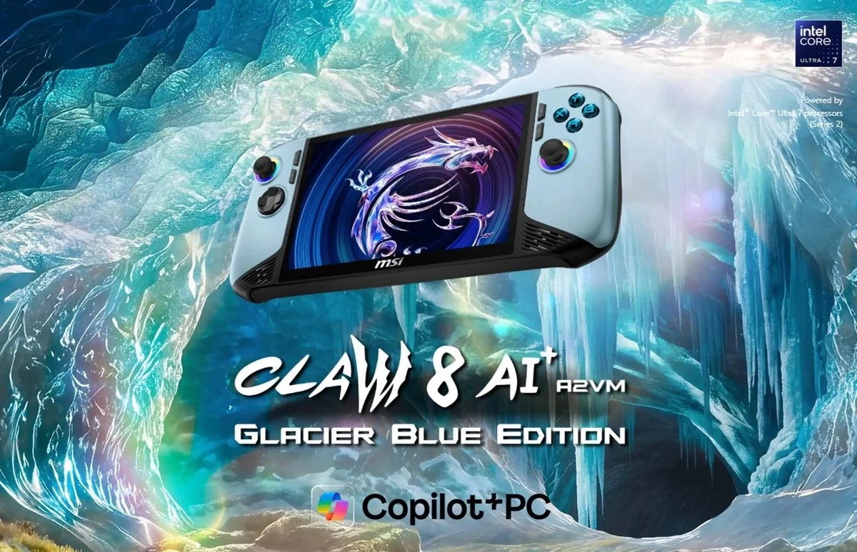 MSI Claw 8 AI+ A2VM GALCIER BLUE EDITION AI PC Ultra 7 32GB/1TB PCIe/8″