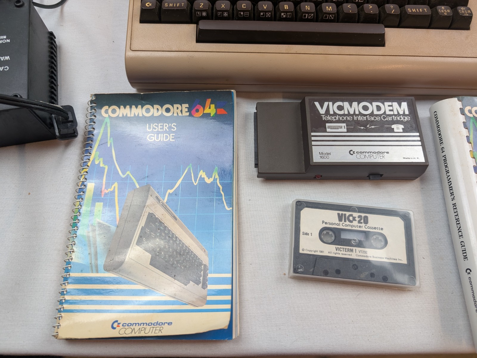 Commodore 64 Computer Untested w/ Box Matching # Manual Vicmodem Cassette 1530