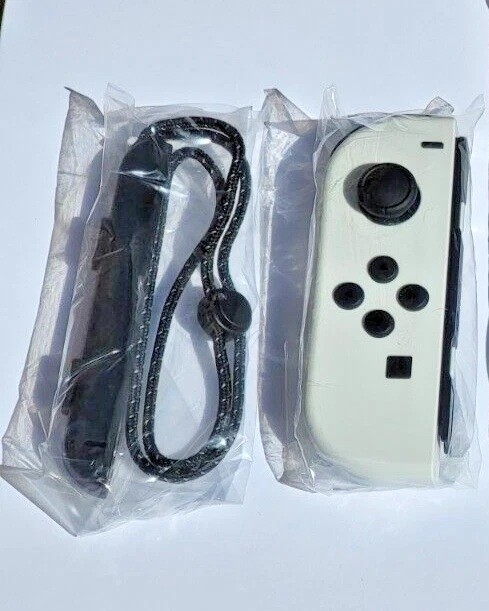 🔥 White JoyCon ONLY Controller with Straps Nintendo Switch OLED Joy Con 🎮