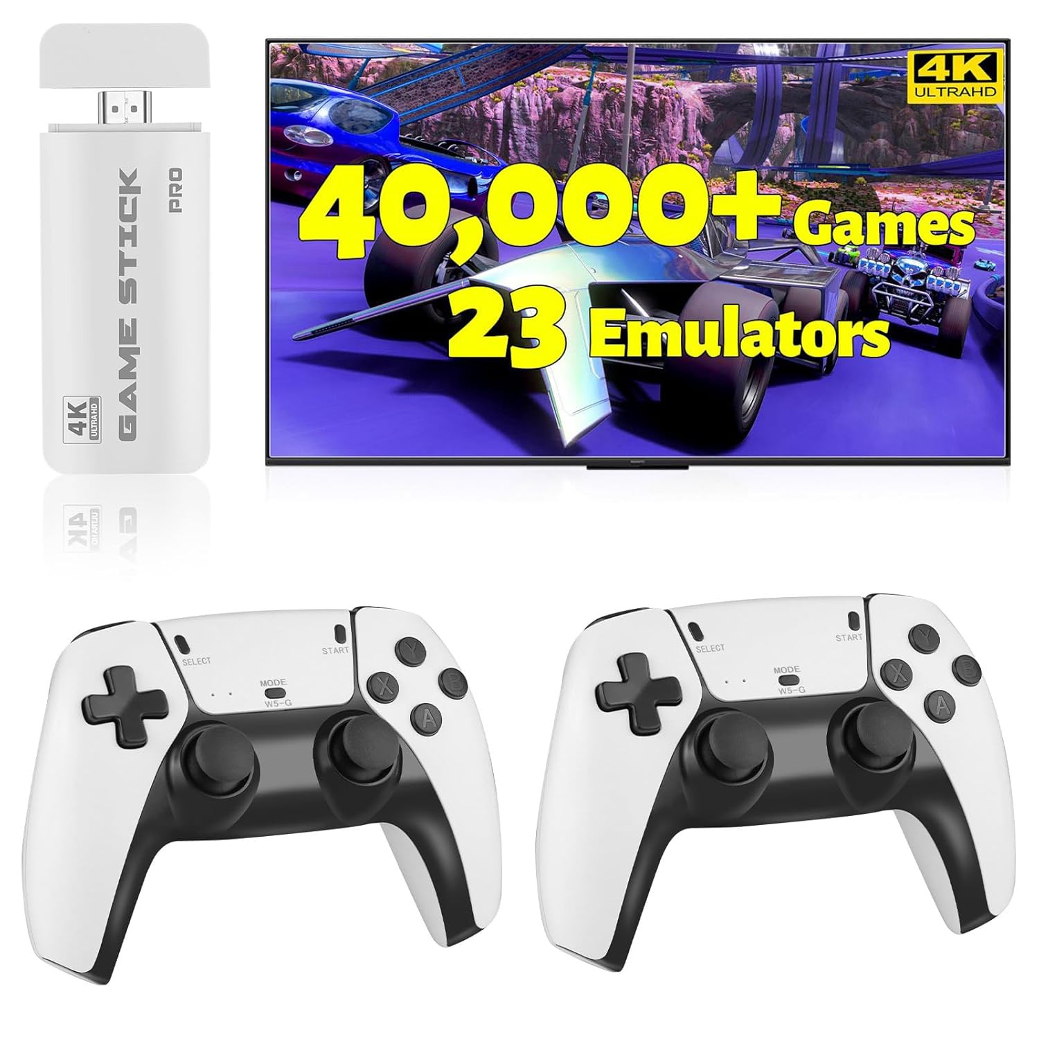 2026 Retro Gaming Console Pro 4K HDMI with 40,000+ Built-In Classic Video Games