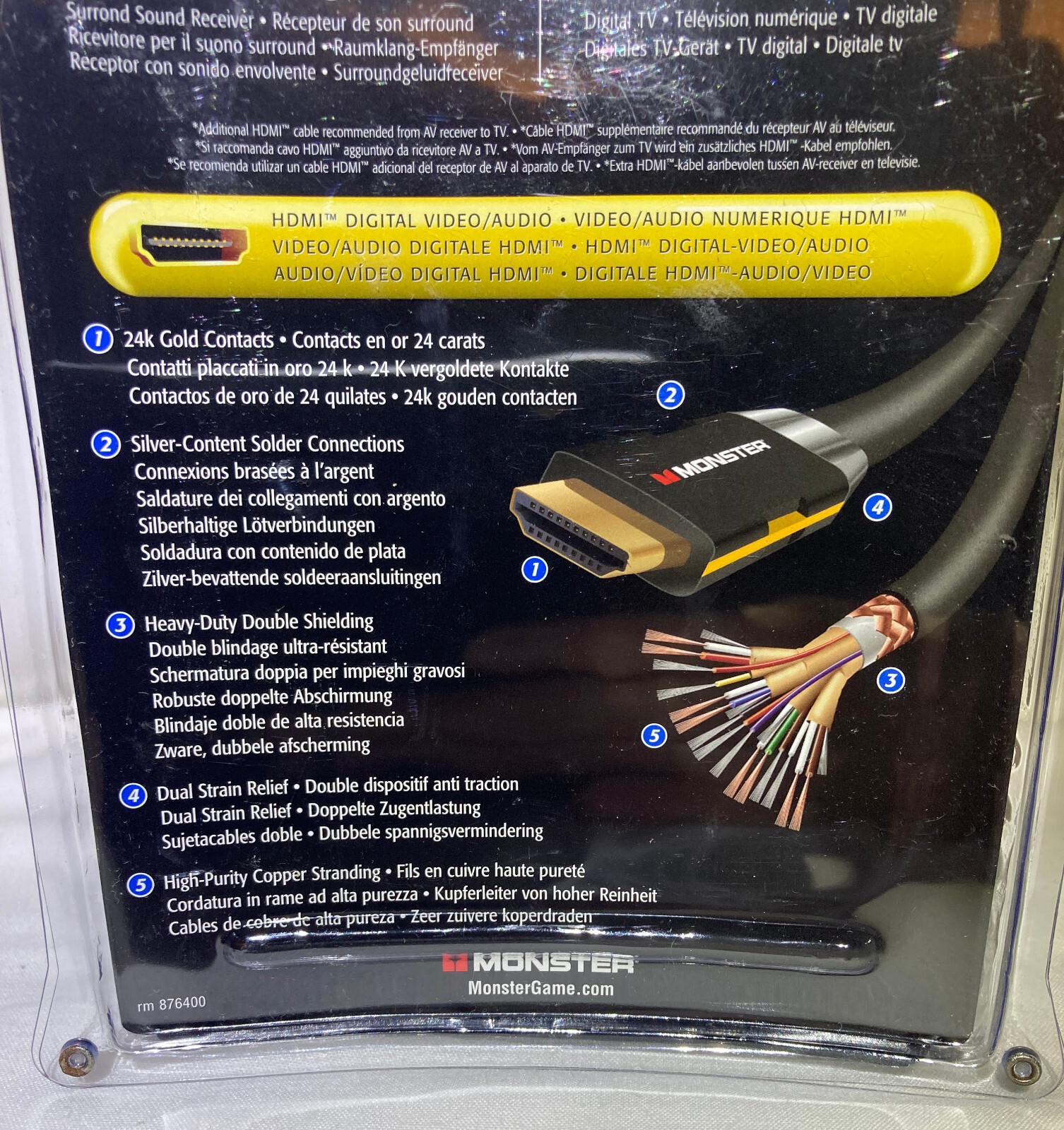 🎁 Monster Cable Gamelink Sony Playstation 3 HDMI PS3 Audio Video 6.5’ 1080p 🎁