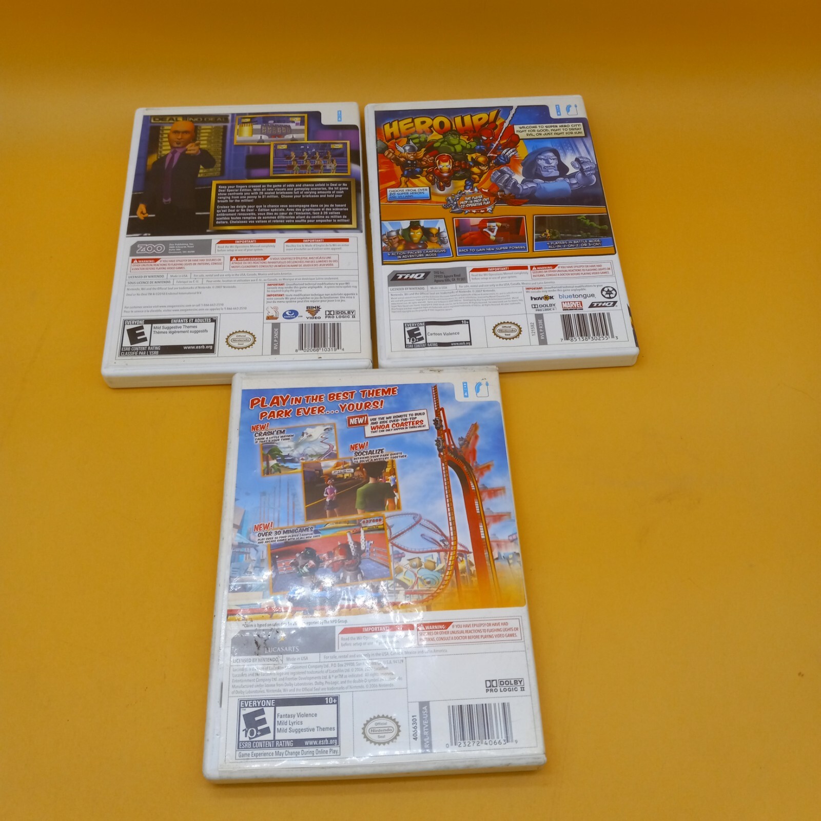 Wii Nintendo console bundle Games includes all items in Picture