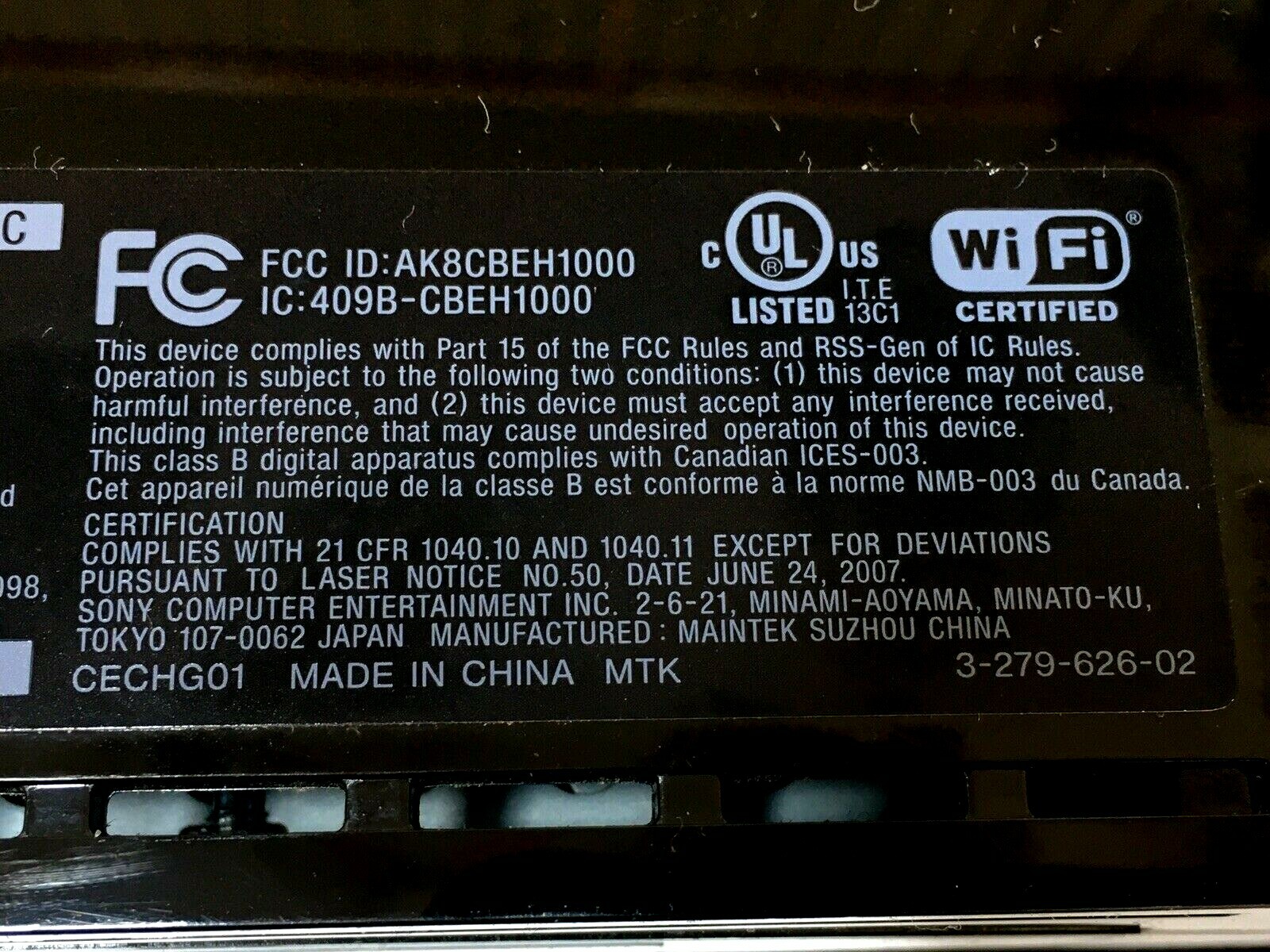 Sony PlayStation 3 80GB CHECHKO1 >> TESTED WORKING <<