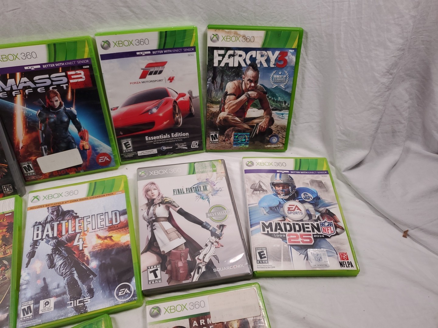 Microsoft Xbox 360S XBOX 360 SLIM 250GB -TESTED w/ 3 Controllers and 10 Games