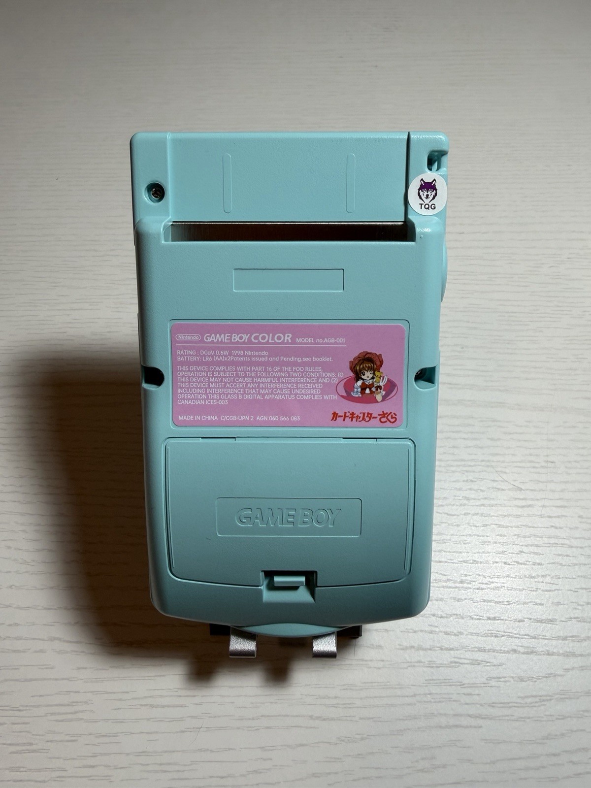 Gameboy Color Console OLED Touch Screen Light Blue/w Pink Buttons GBC Game Boy