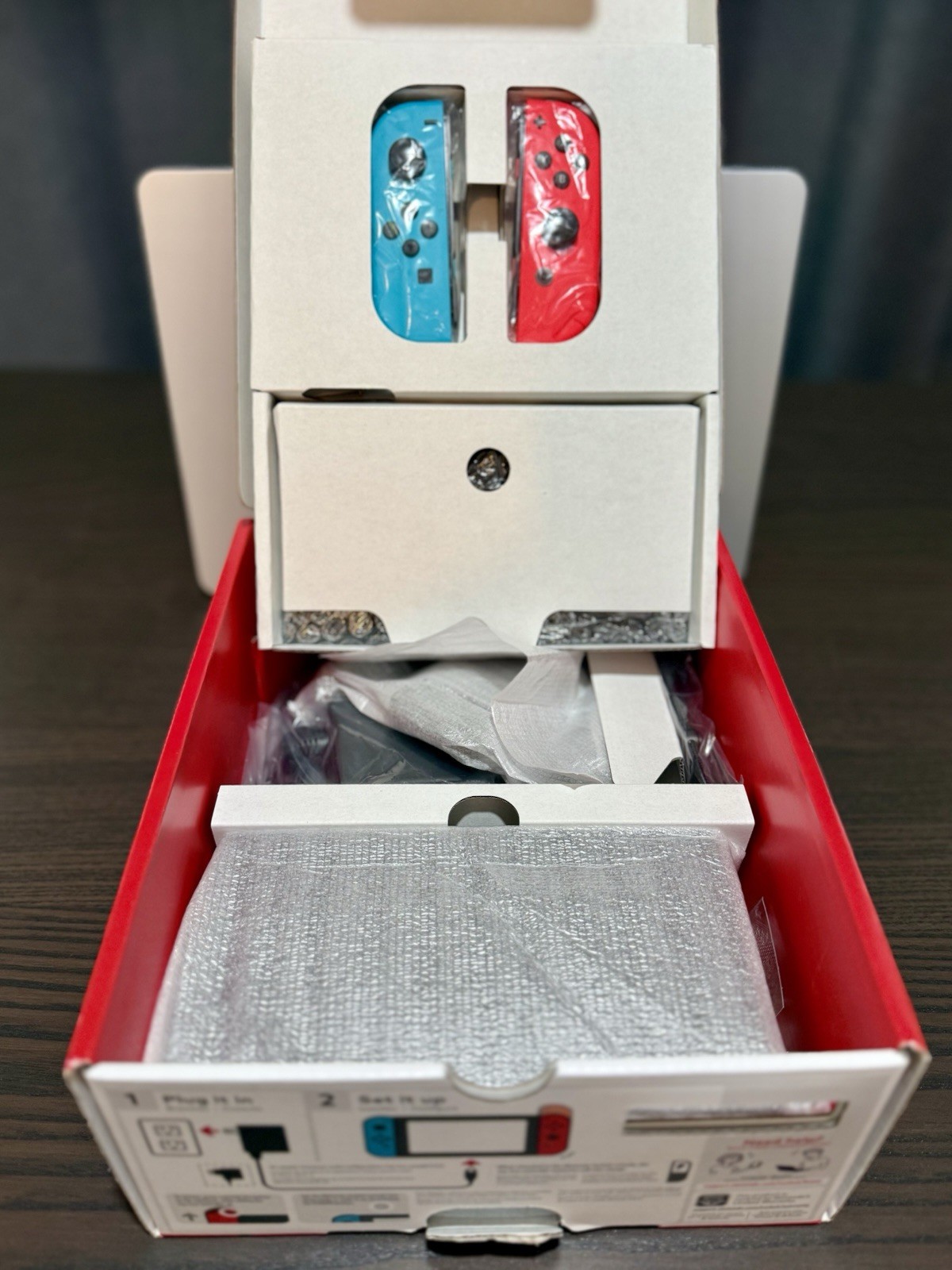 Nintendo Switch Home Console Neon Blue & Red Joy-Con HDMI Multicolor