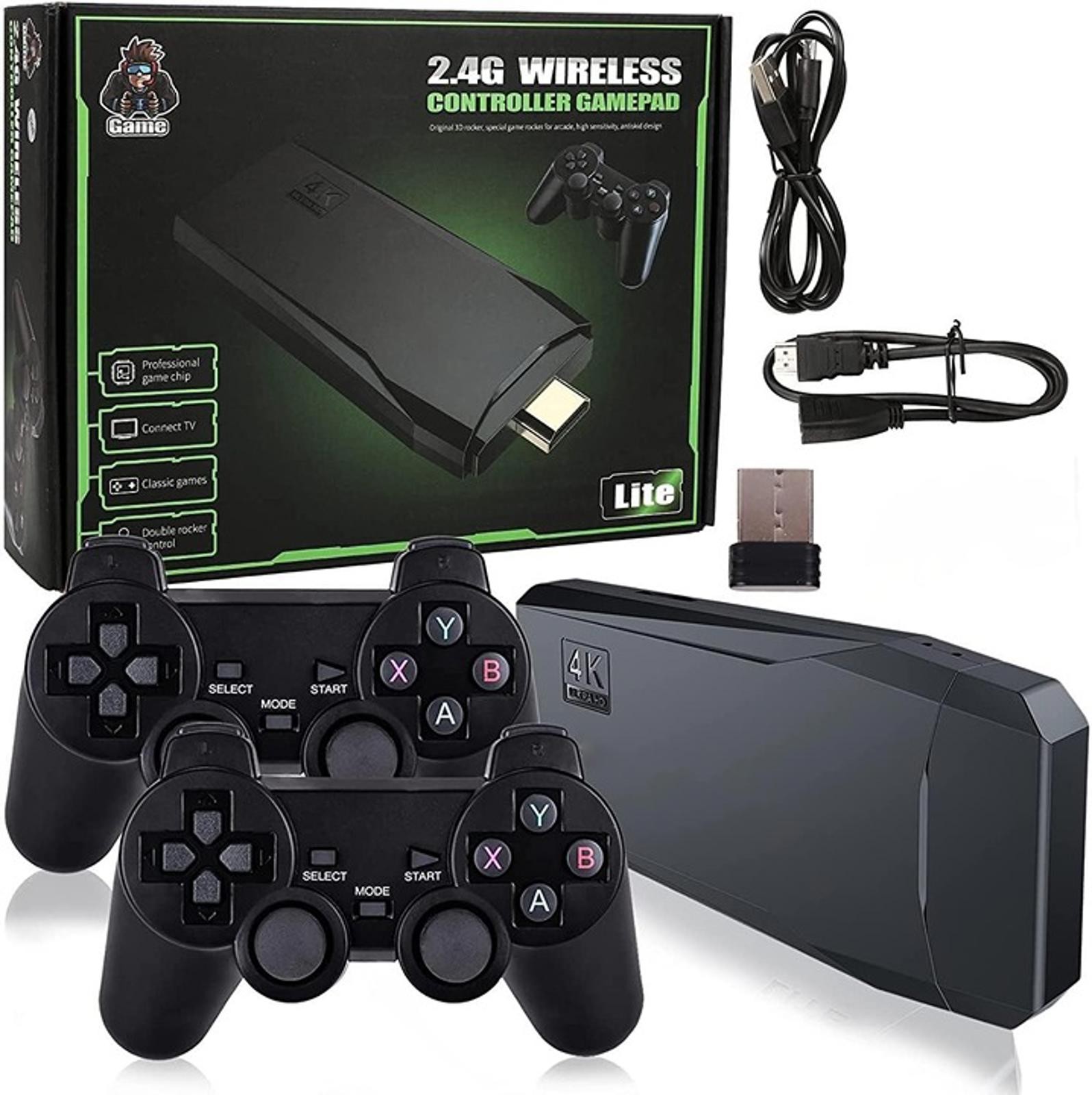 New Portable Game Stick Console & Wireless Controllers Game Stick Lite 4K,Retro