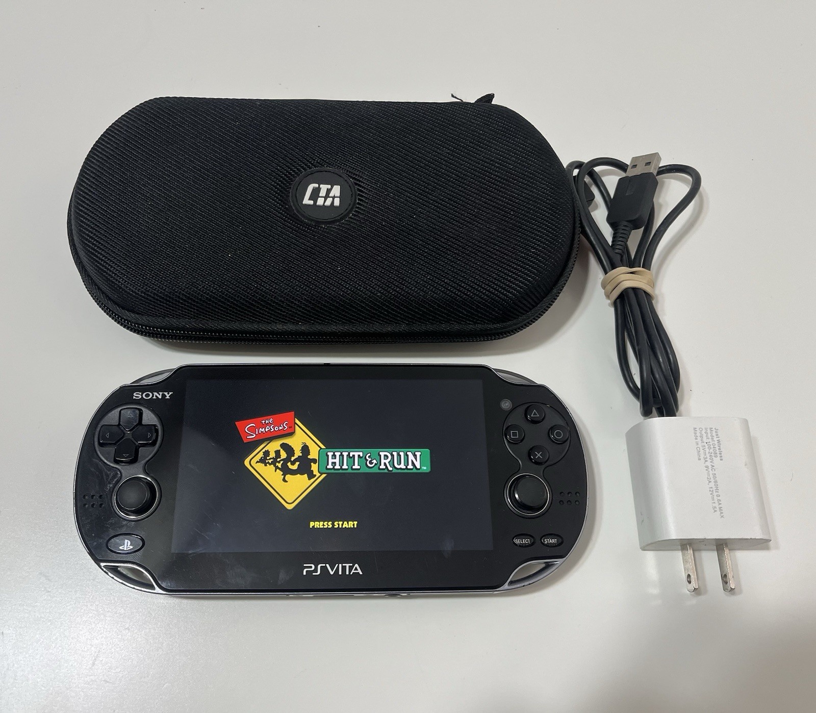 Sony PlayStation Vita Black 256gb Simpsons Def Jam Pokemon Mario Psp Case