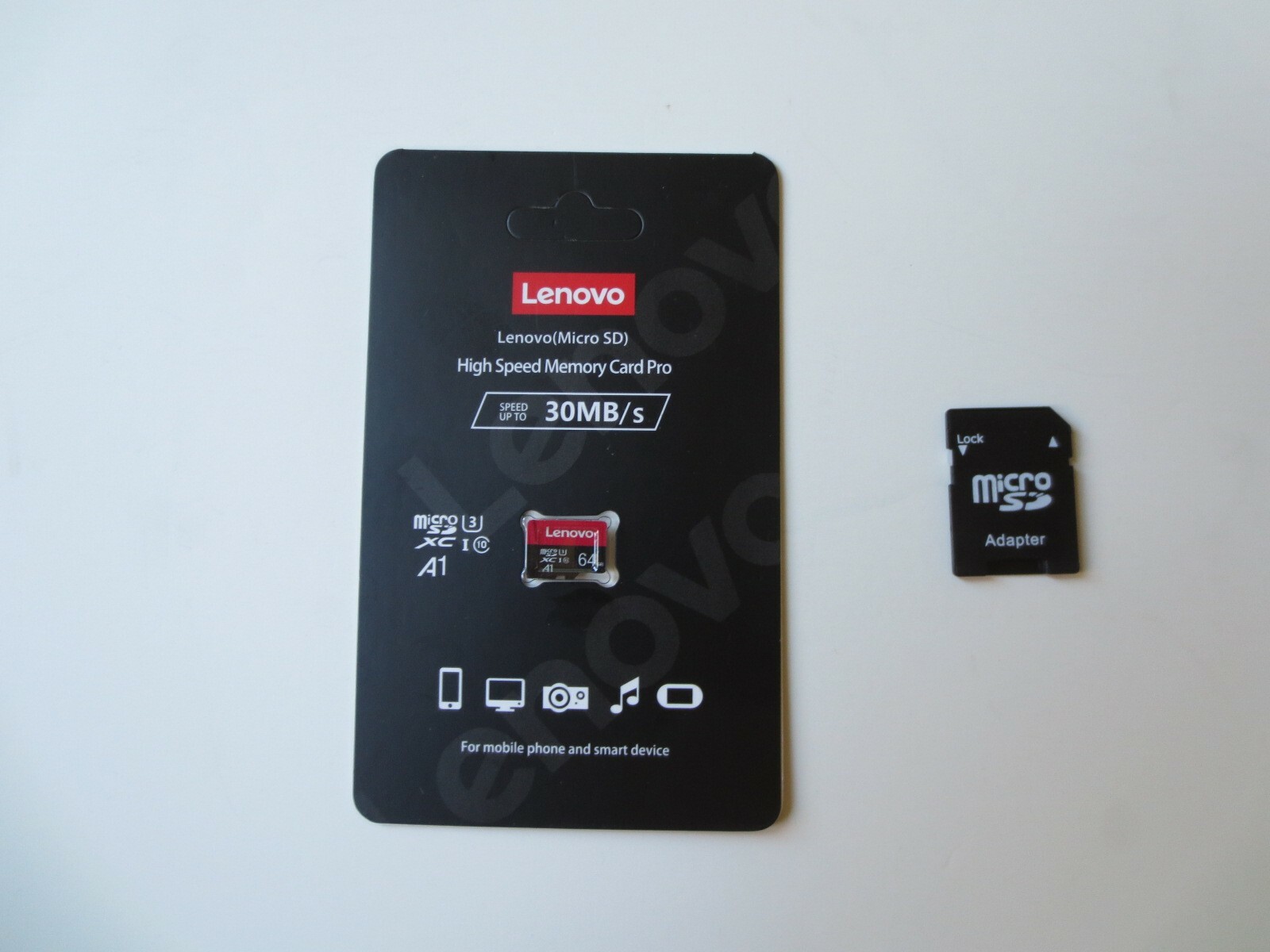 Lenovo 64G Micro SD High Speed Memory Card Pro (Adapter Included)