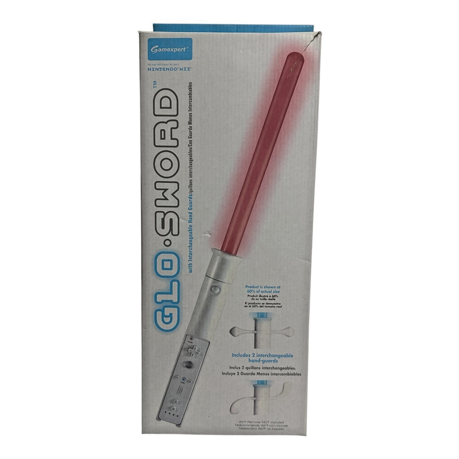 Kobian GLO SWORD For Nintendo WII Scorching Red Open Box