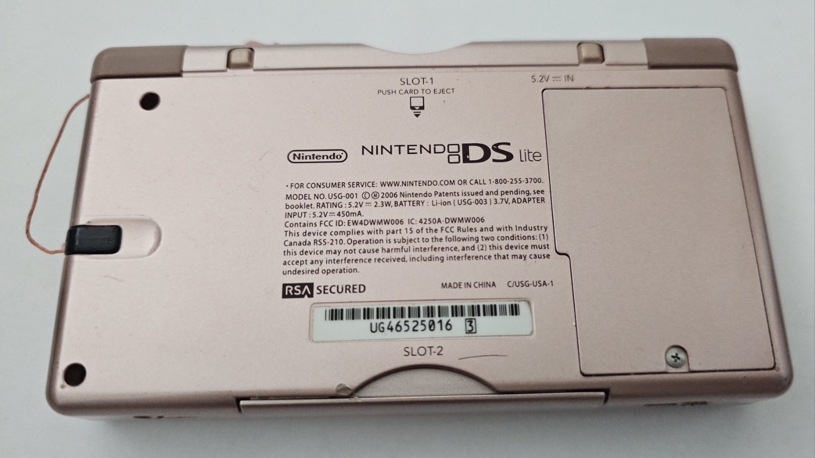 Nintendo DS Lite Nintendogs Console Metallic Rose with charger and extras