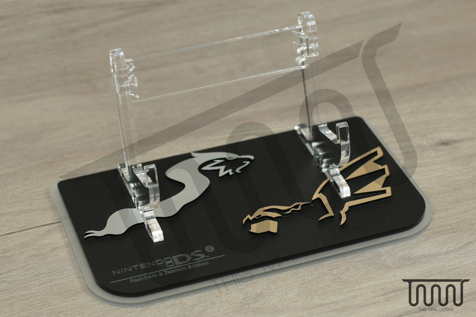 Acrylic Display Stand for Nintendo DSi Pokémon Reshiram and Zekrom Edition