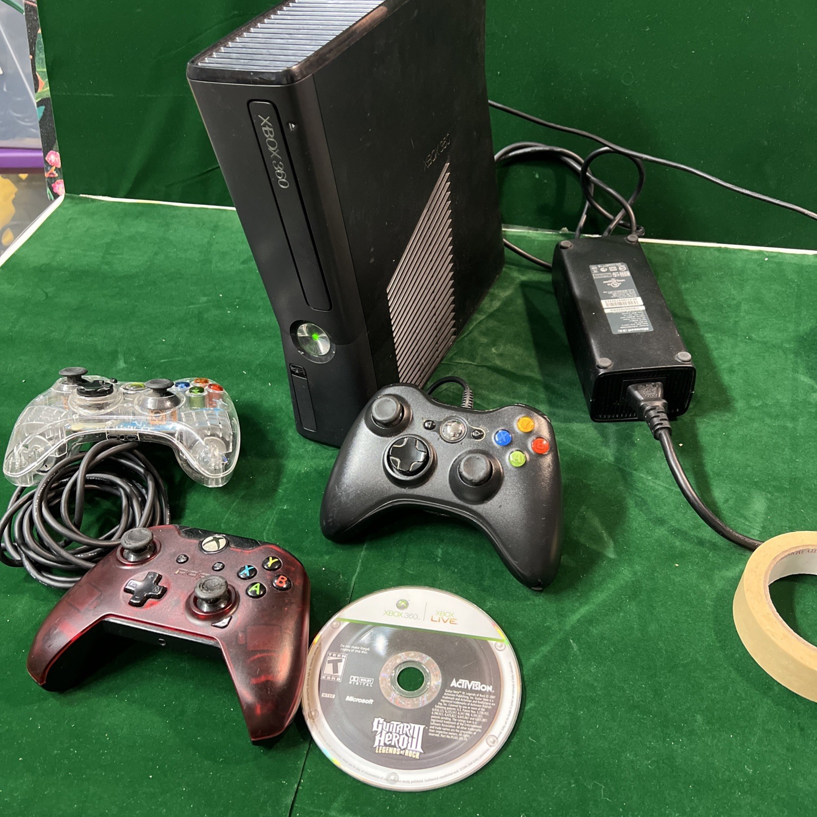 Microsoft Xbox 360 S 1439 Console System Bundle – 3 Controllers