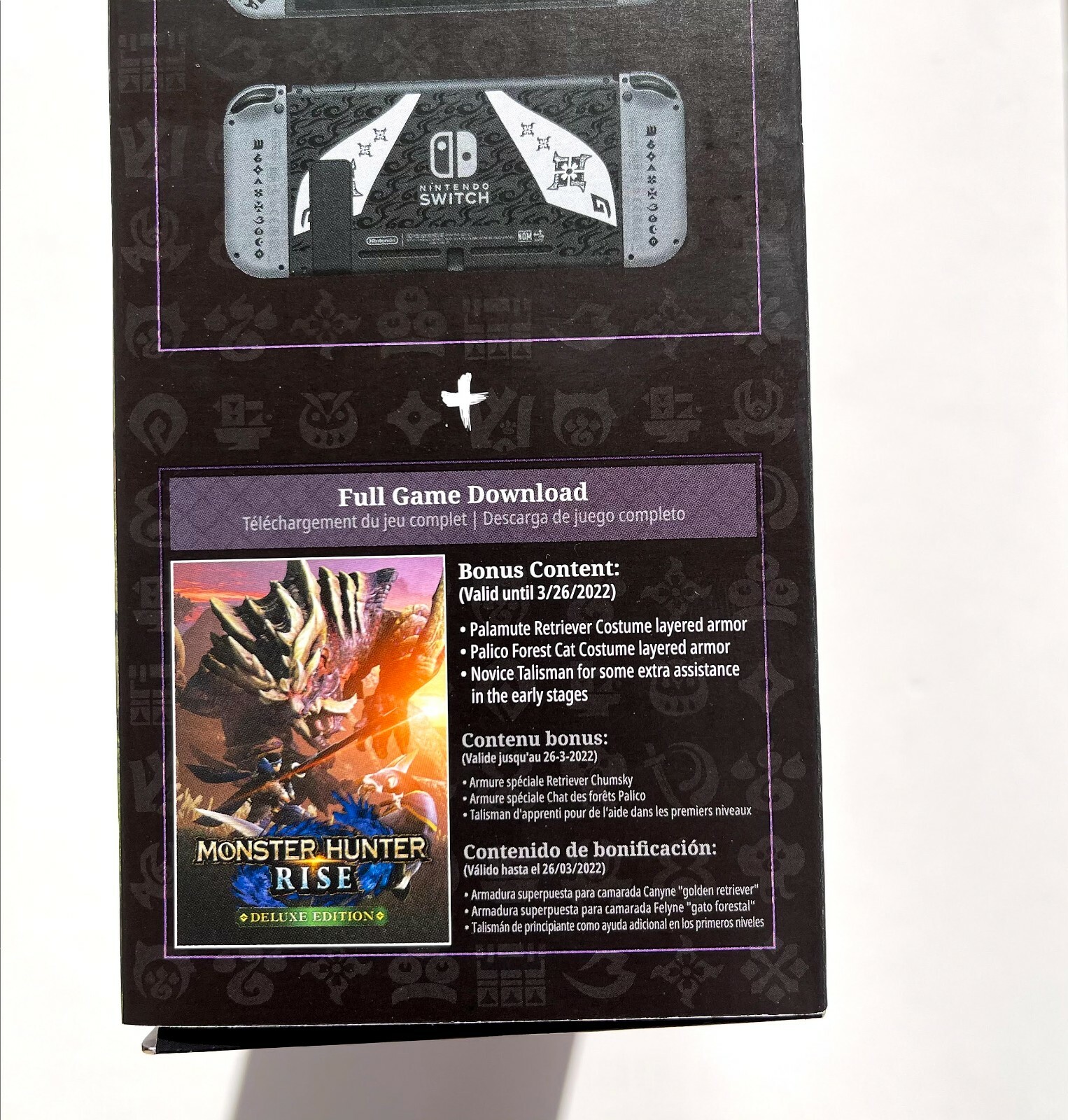 Nintendo Switch Monster Hunter Rise Deluxe Edition Gaming Console New Never Open
