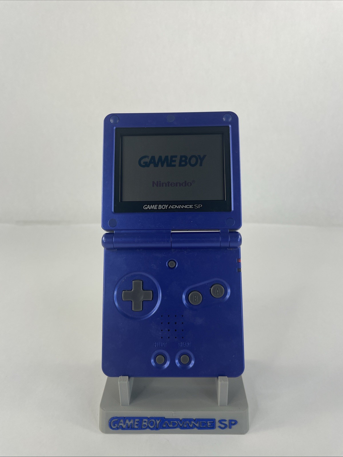 Nintendo Game Boy Advance SP Console – Cobalt Blue TESTED W 3D Printed Stand