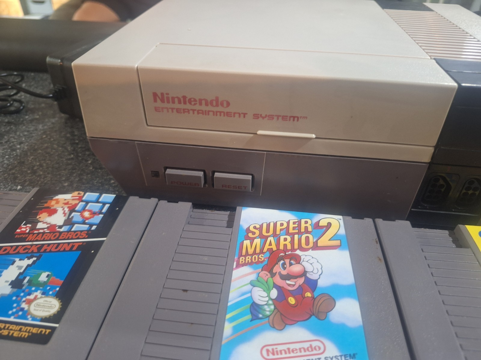 Original NES Nintendo Console Bundle With MARIO 1 2 3 TRILOGY Games TESTED