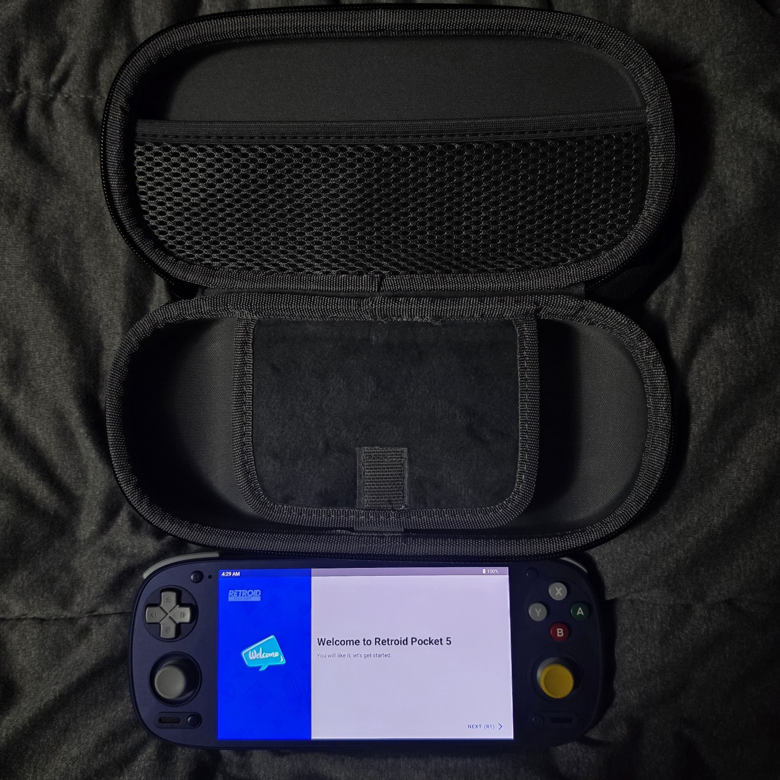 Retroid Pocket 5 Handheld Retro Gaming Console with Official Case. GC Colorway