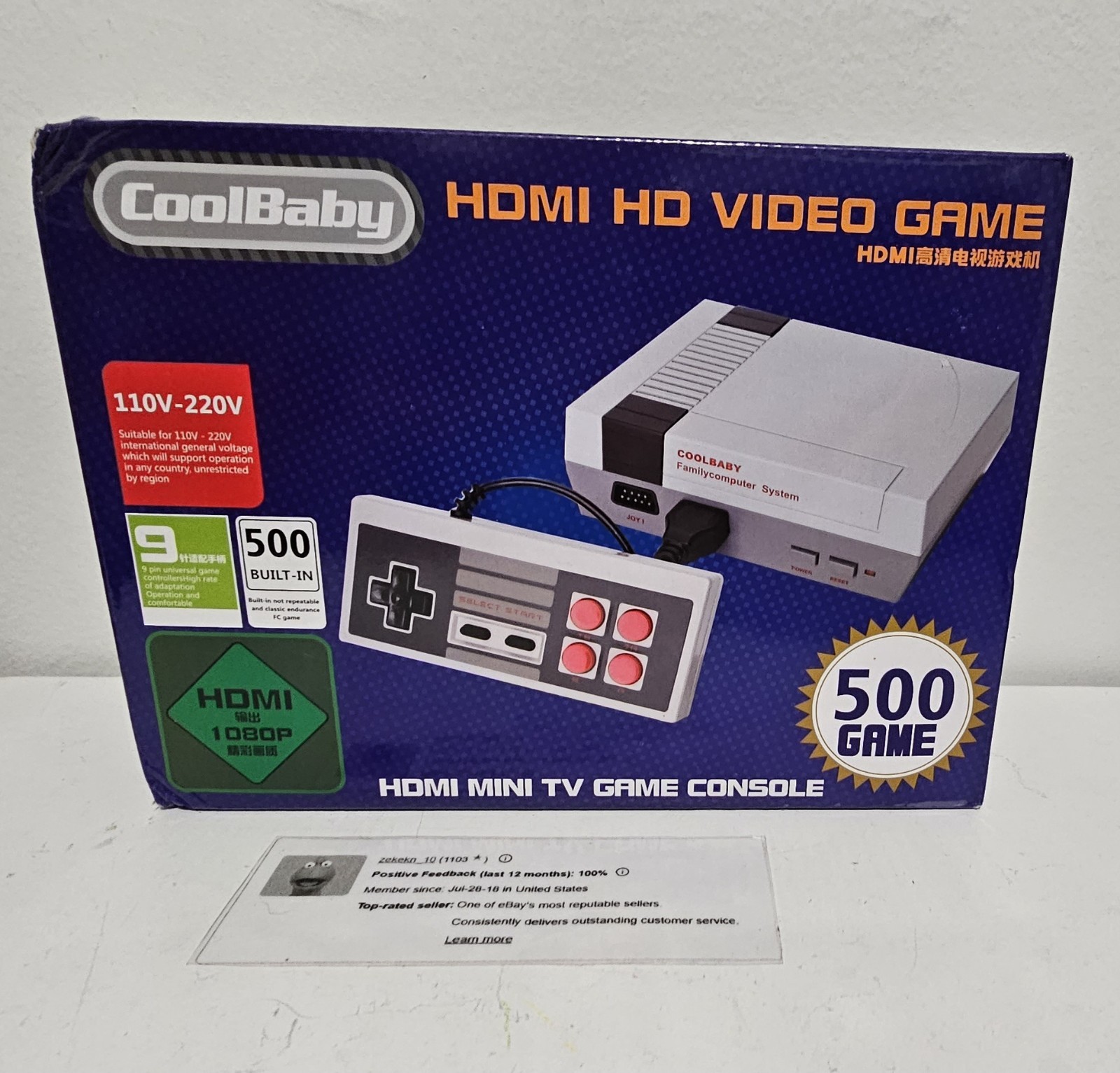 Retro Video Game Console 2 Controllers With 600 GAMES Built In System W/ HD HDMI