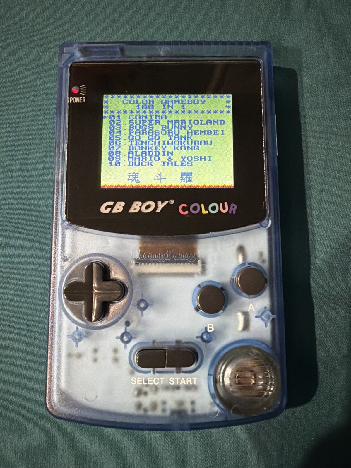GB BOY COLOUR Kongfeng 66 in 1 Handheld Gameboy Color Clone Crystal Blue In Box