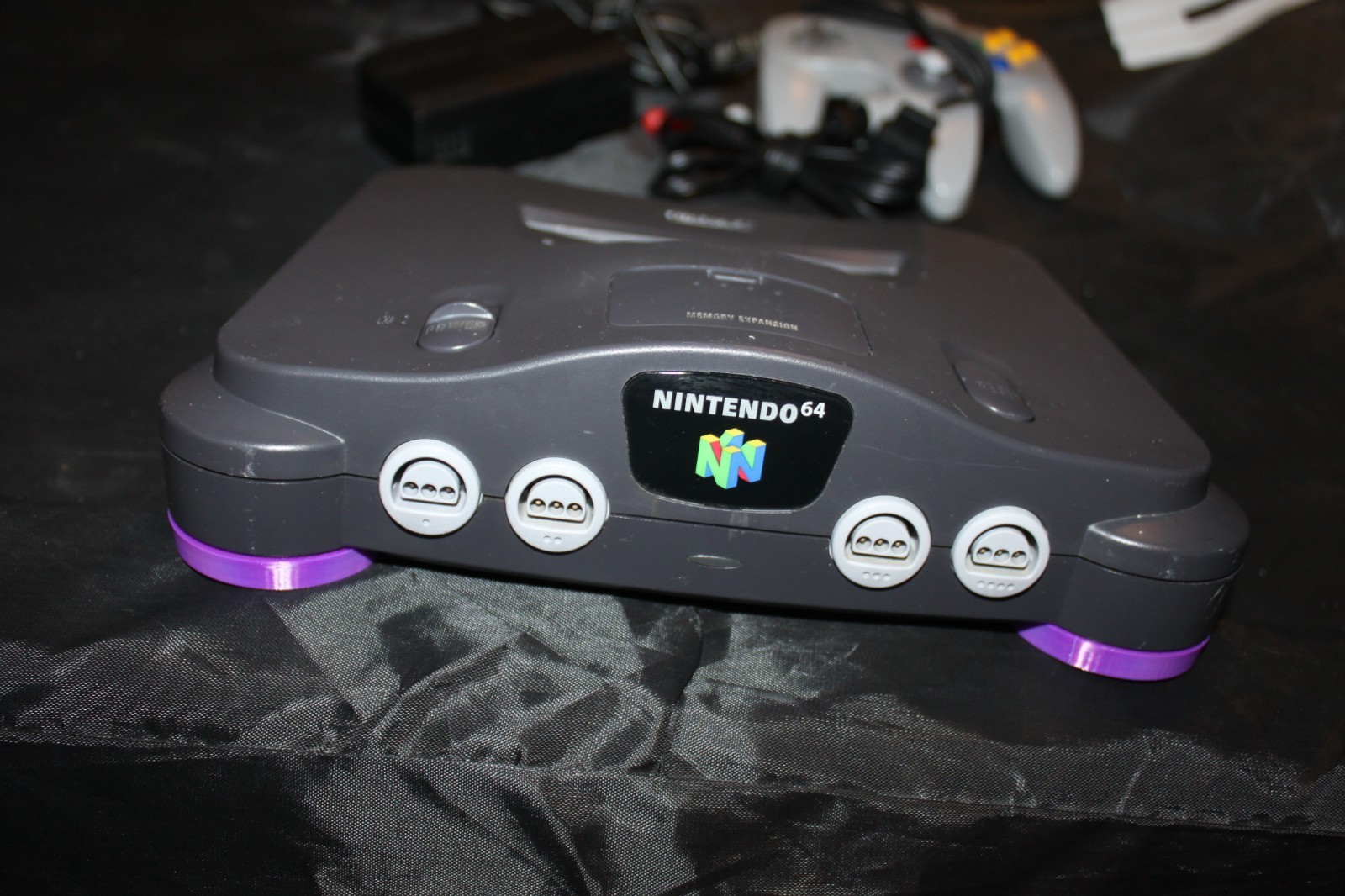 Nintendo 64 Home Console – Black, region free N64, with custom feet