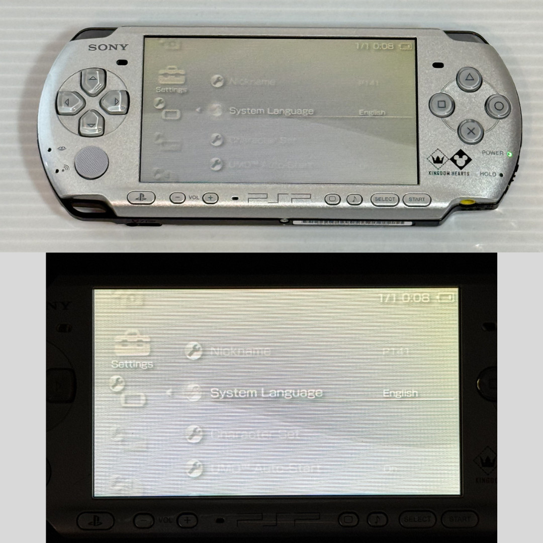 Sony PSP-3000 Console Silver Kingdom Hearts Limited Edition w/etc. – Very Good