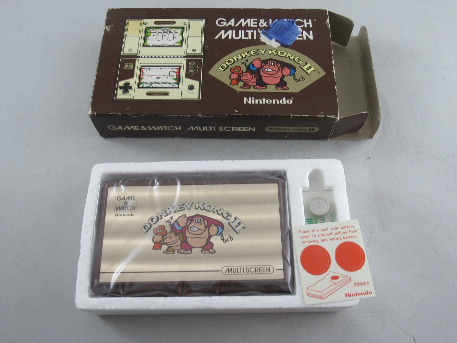 Vintage Nintendo Game & Watch Multi Screen Donkey Kong II JR-55 With Box