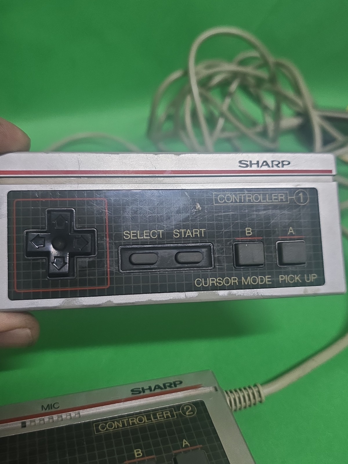2 x SHARP Nintendo Famicom TV C1 C2 Controller Joystick Vintage Rare Untested