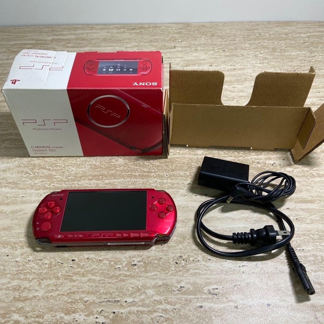 Sony PSP-3000 Radiant Red Boxed Complete Near Mint Tested Console 7098
