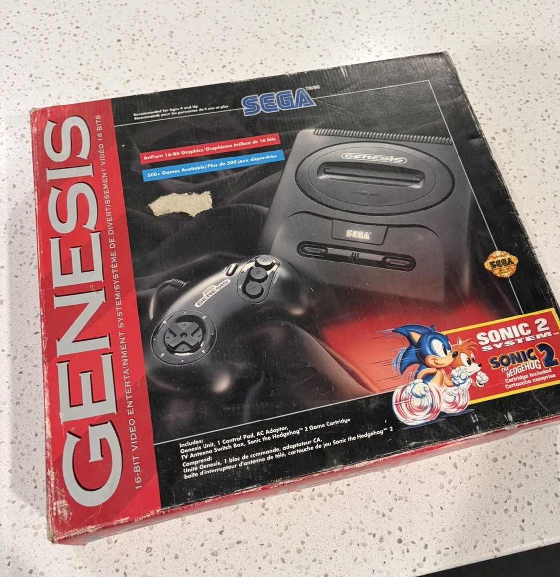 Genesis II Sonic the Hedgehog 2 Bundle Console Video Game System Complete in Box