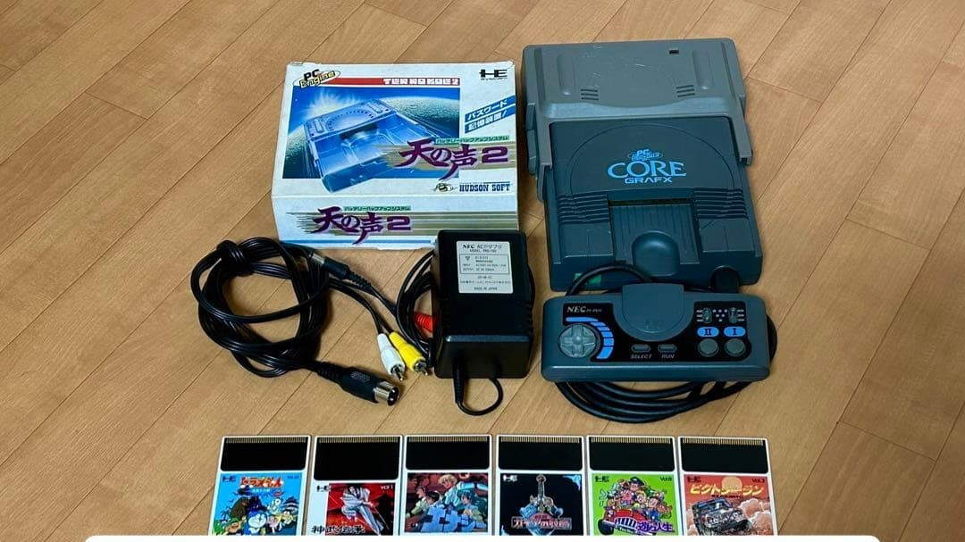 NEC PC Engine CoreGrafx Core Grafx PI-TG3 Console System with 6Games etc Tested