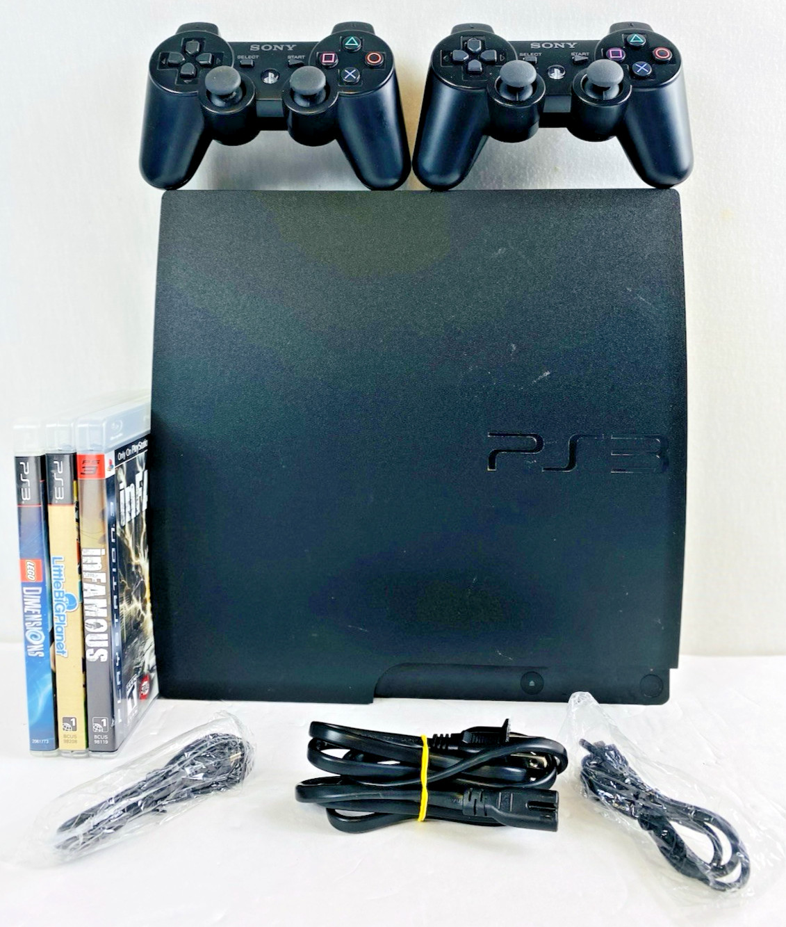 Sony PlayStation 3 Slim CECH-3001B 240GB Console System & Game Bundle – TESTED