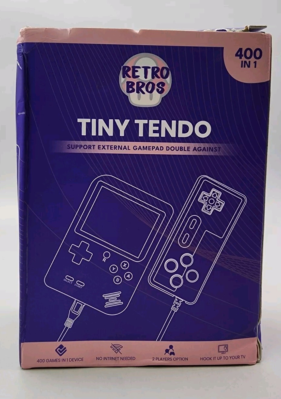 Retro Bros Tiny Tendo 400 In 1 Support External GamePad Double Against, Yellow