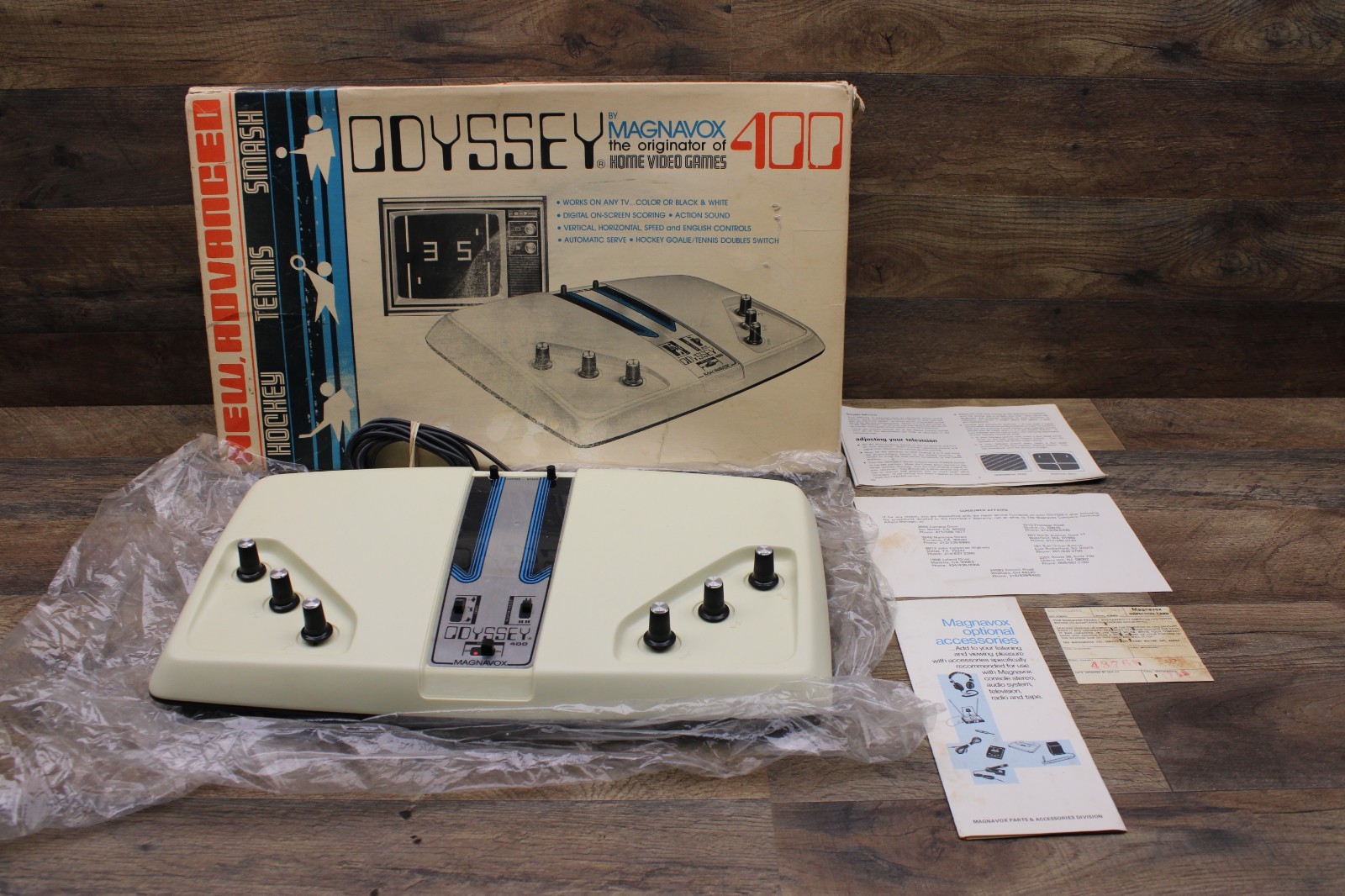 Magnavox Odyssey 400 Vintage Electronic TV Console Plug In Game System in Box