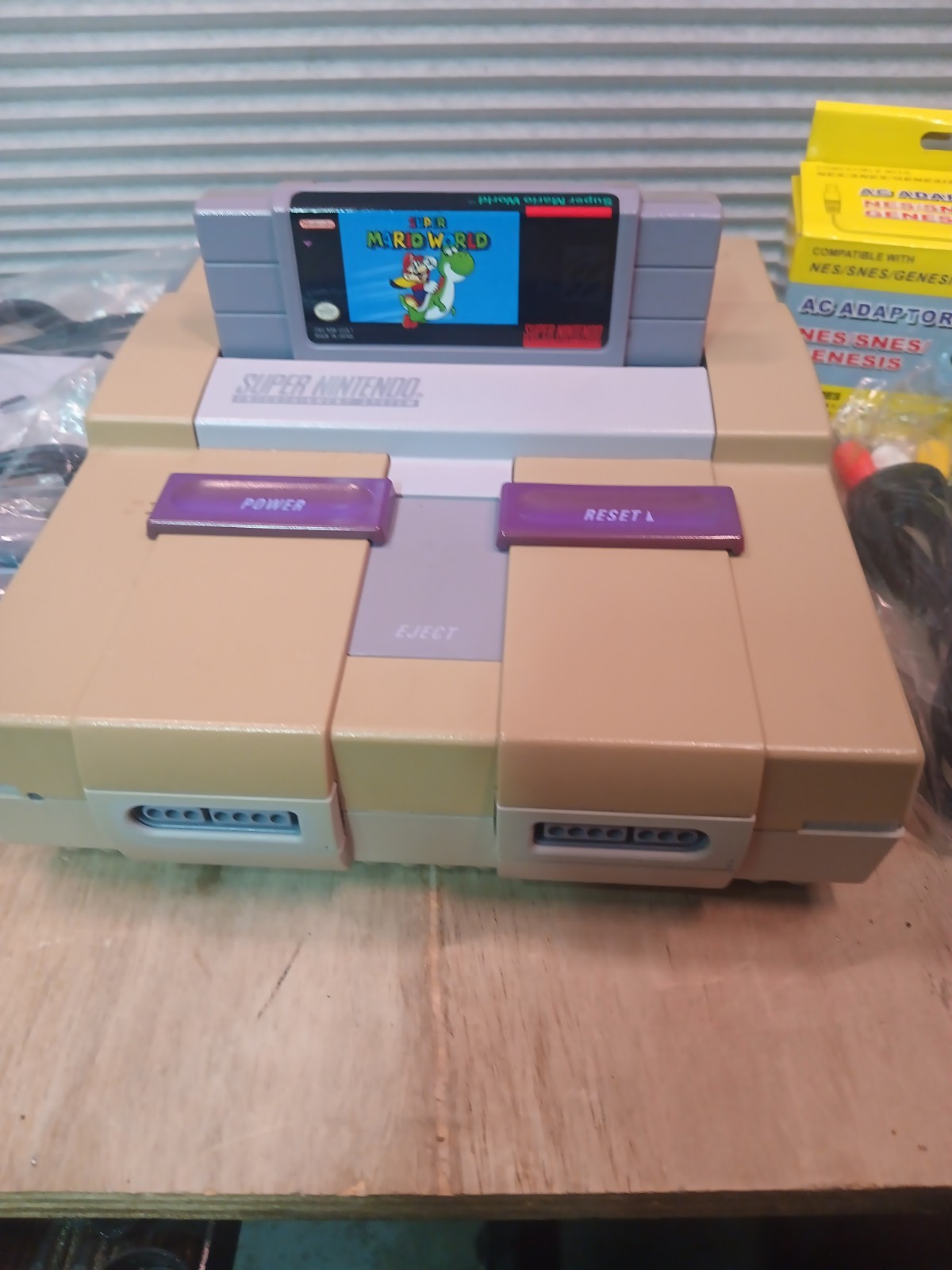 Super Nintendo Console W MARIO SNES SNS-001 New Controllers Cables Tested Works
