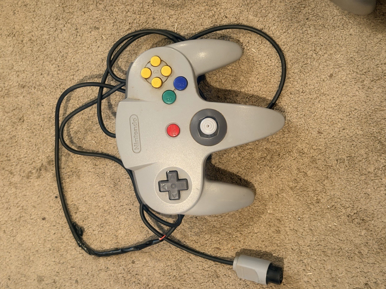 Nintendo 64 Console with Controller, AVAdapter, Gray/Black, NO POWER SUPPLY