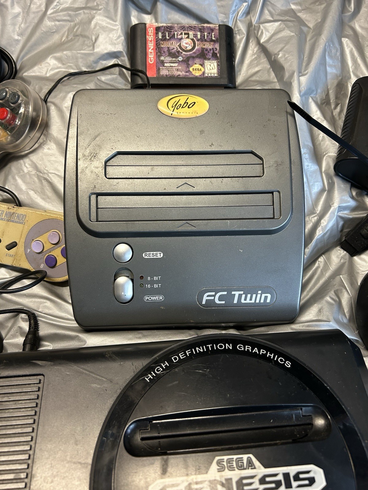Sega Genesis Console 1601 with controller/hookups with ext port And More